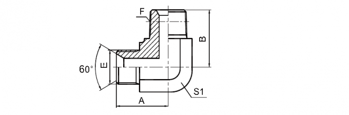 Adaptador del hilo del acero de carbono del Npt BSP/instalaciones de tuberías hidráulicas de la junta de codo