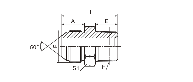 Colocaciones del adaptador del hilo de tubería de acero del carbono/Bspp masculino al adaptador 1st-Sp de Bspt
