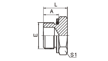 ISO de cobre amarillo 6149-3 del enchufe de la serie L de las colocaciones de los adaptadores hidráulicos métricos masculinos 4h