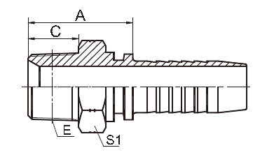 Cinc masculino hidráulico de la conexión de las colocaciones 13011-SP de la pulgada BSP de la entrerrosca 2 plateado
