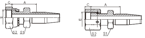 Hexágono plano femenino reutilizable del doble del Sae J1453 Orfs Seat de las colocaciones de manguera de la industria