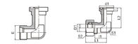 China H - El adaptador del reborde del SAE de la serie/el tipo de la mordedura roscó ISO 6162-2 de las piezas acodadas compañía